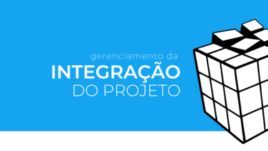 Capa branca ilustrando o gerenciamento da integração do projeto.
